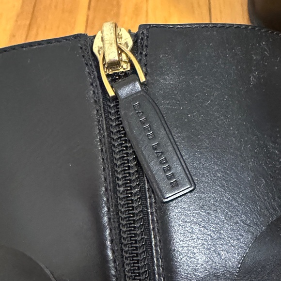 RL Purple Label Black Leather Ankle Boots - Picture 5 of 6